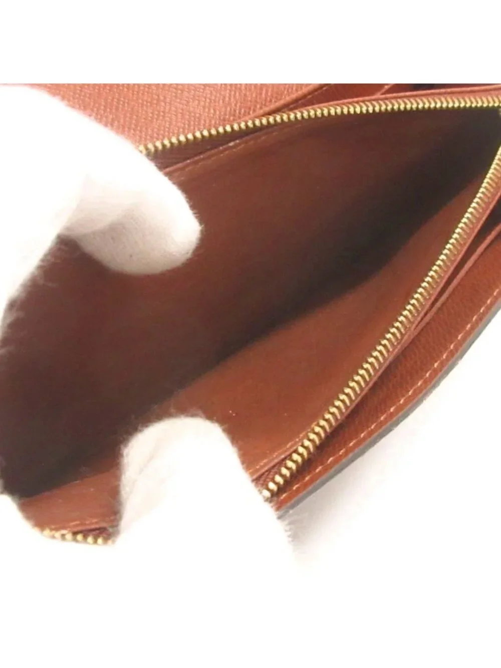 Louis Vuitton Portefeuille Sarah Wallet Monogram Coin Purse Leather Brown